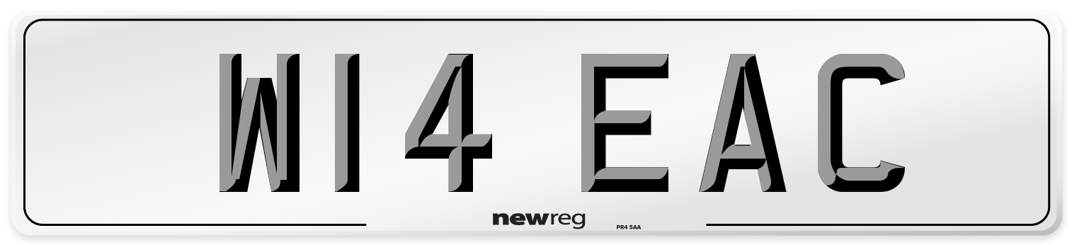 W14 EAC Number Plate from New Reg